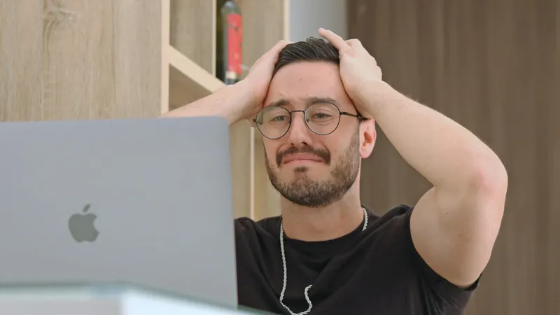 Frustrated business owner dealing with accounting admin